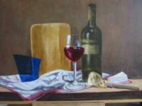 stilleven met wijnglas 